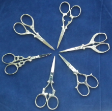 Pack of 6 Nickel scissors 